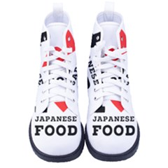 I Love Japanese Food Women s High-top Canvas Sneakers by ilovewhateva