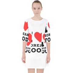 I Love Korean Food Quarter Sleeve Pocket Dress by ilovewhateva