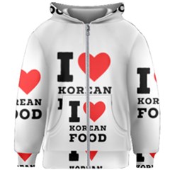 I Love Korean Food Kids  Zipper Hoodie Without Drawstring by ilovewhateva