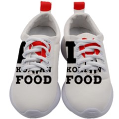 I Love Korean Food Kids Athletic Shoes by ilovewhateva