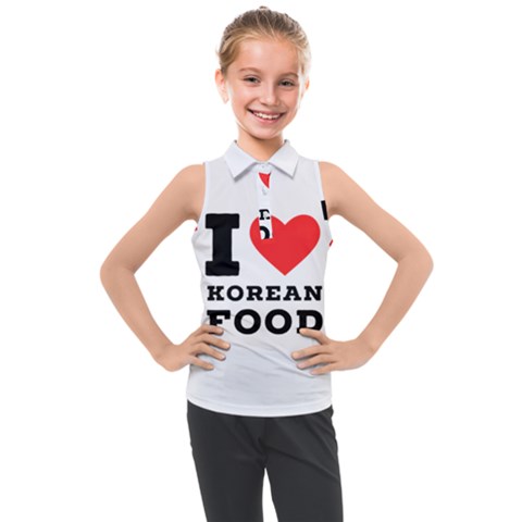 I Love Korean Food Kids  Sleeveless Polo Tee by ilovewhateva