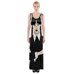 Wednesday Addams Thigh Split Maxi Dress