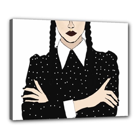 Wednesday Addams Canvas 20  X 16  (stretched) by Fundigitalart234