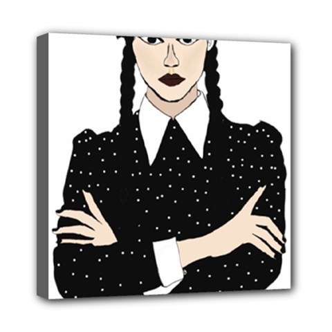 Wednesday Addams Mini Canvas 8  X 8  (stretched)