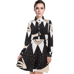 Wednesday Addams Long Sleeve Chiffon Shirt Dress