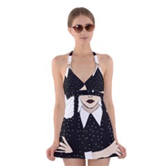 Wednesday Addams Halter Dress Swimsuit 