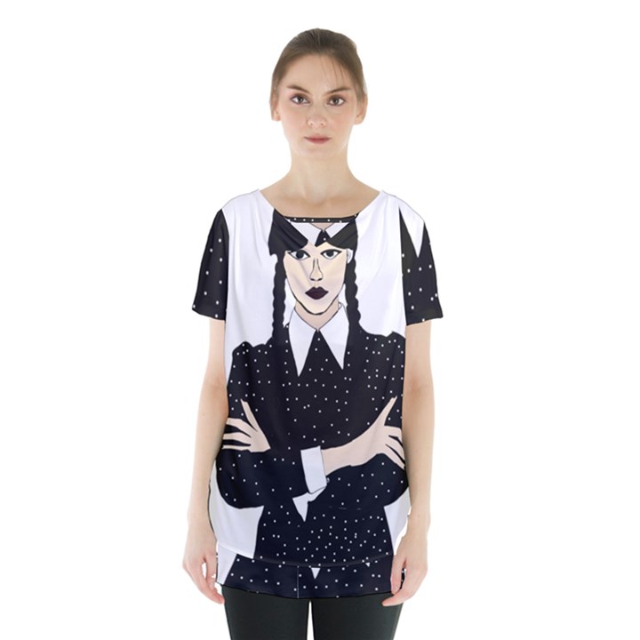 Wednesday addams Skirt Hem Sports Top