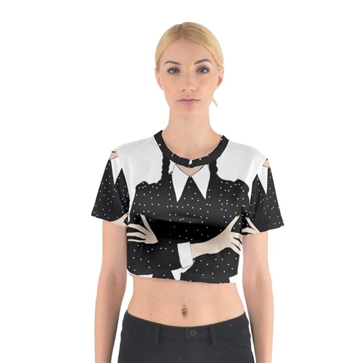 Wednesday addams Cotton Crop Top