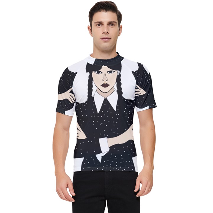 Wednesday addams Men s Short Sleeve Rash Guard