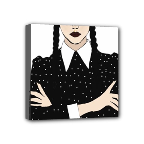 Wednesday Addams Mini Canvas 4  X 4  (stretched)