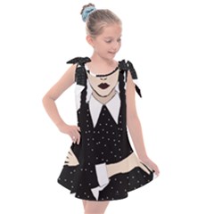 Wednesday Addams Kids  Tie Up Tunic Dress by Fundigitalart234