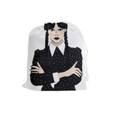 Wednesday Addams Drawstring Pouch (large)