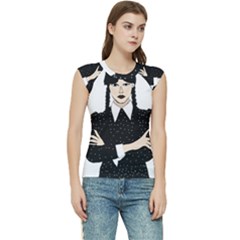 Wednesday Addams Women s Raglan Cap Sleeve Tee