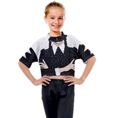 Wednesday Addams Kids Mock Neck Tee