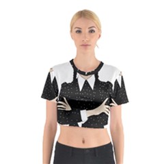 Wednesday Addams Cotton Crop Top by Fundigitalart234