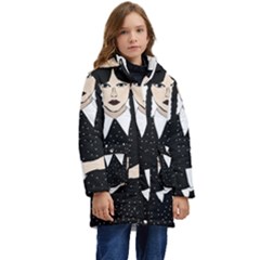 Wednesday Addams Kids  Hooded Longline Puffer Jacket by Fundigitalart234