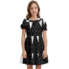 Wednesday Addams Kids  Puff Sleeved Dress