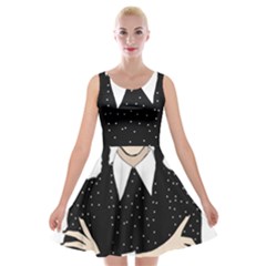 Wednesday Addams Velvet Skater Dress