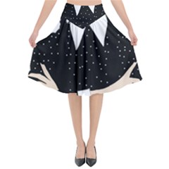 Wednesday Addams Flared Midi Skirt by Fundigitalart234