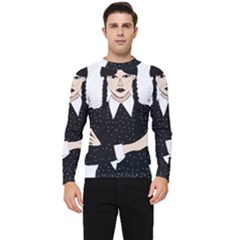 Wednesday Addams Men s Long Sleeve Rash Guard by Fundigitalart234