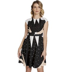 Wednesday Addams Cap Sleeve High Waist Dress