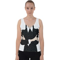 Wednesday Addams Velvet Tank Top by Fundigitalart234