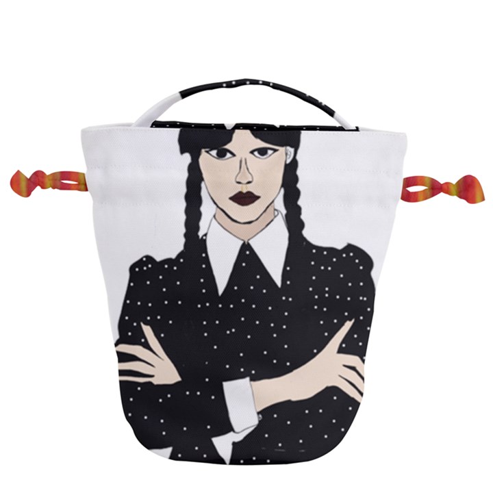 Wednesday addams Drawstring Bucket Bag