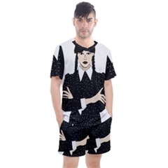 Wednesday Addams Men s Mesh Tee And Shorts Set