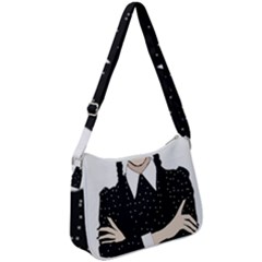 Wednesday Addams Zip Up Shoulder Bag by Fundigitalart234