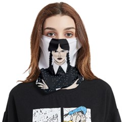 Wednesday Addams Face Covering Bandana (two Sides) by Fundigitalart234