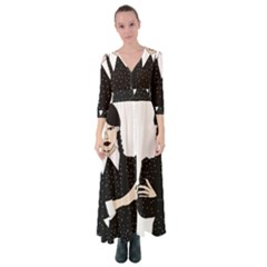 Wednesday Addams Button Up Maxi Dress