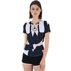 Wednesday Addams Back Cut Out Sport Tee by Fundigitalart234