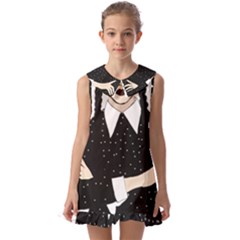 Wednesday Addams Kids  Pilgrim Collar Ruffle Hem Dress by Fundigitalart234