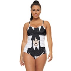 Wednesday Addams Retro Full Coverage Swimsuit by Fundigitalart234