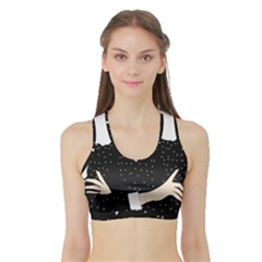 Wednesday Addams Sports Bra With Border by Fundigitalart234