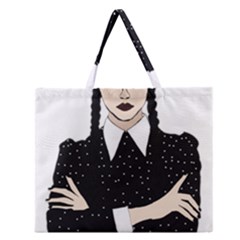 Wednesday Addams Zipper Large Tote Bag