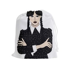 Wednesday Addams Drawstring Pouch (xl) by Fundigitalart234