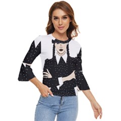 Wednesday Addams Bell Sleeve Top