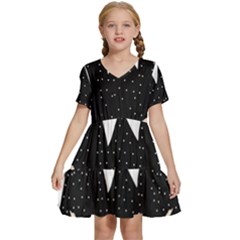 Wednesday Addams Kids  Short Sleeve Tiered Mini Dress by Fundigitalart234