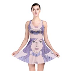 Futuristic Woman Reversible Skater Dress by Fundigitalart234