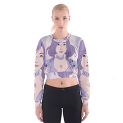 Futuristic Woman Cropped Sweatshirt by Fundigitalart234