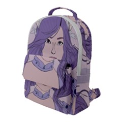 Futuristic Woman Flap Pocket Backpack (large) by Fundigitalart234