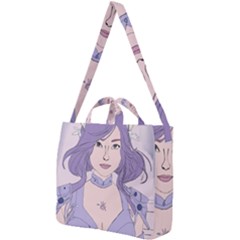 Futuristic Woman Square Shoulder Tote Bag by Fundigitalart234