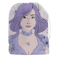 Futuristic Woman Drawstring Pouch (3xl) by Fundigitalart234