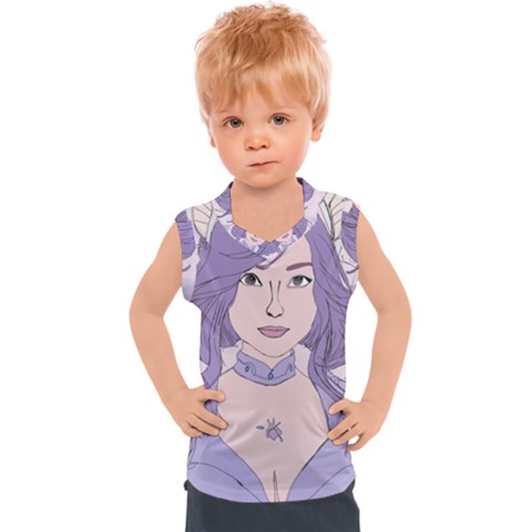 Futuristic Woman Kids  Sport Tank Top by Fundigitalart234