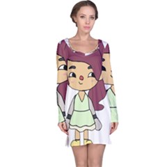 Toca Life Self Made Character  Long Sleeve Nightdress by Fundigitalart234