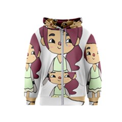 Toca Life Self Made Character  Kids  Zipper Hoodie by Fundigitalart234