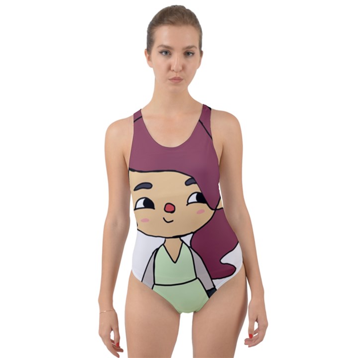 Toca life self made character  Cut-Out Back One Piece Swimsuit