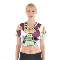 Toca Life Self Made Character  Cotton Crop Top by Fundigitalart234