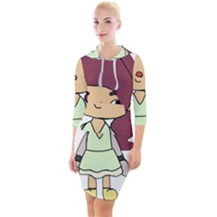 Toca Life Self Made Character  Quarter Sleeve Hood Bodycon Dress by Fundigitalart234